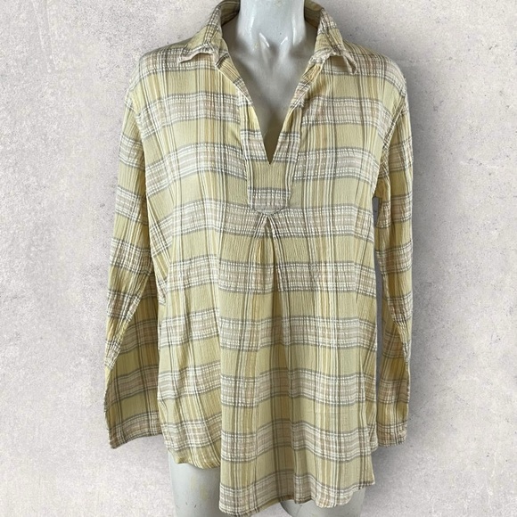 Sundance Shirt Womens Large Gauze Pullover Long Sleeve Large - Picture 1 of 12